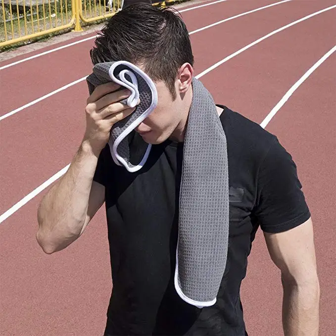 Quick Dry Super Absorptions Suede Printed Sport Workout Fitness Microfiber Sports Gym Towel