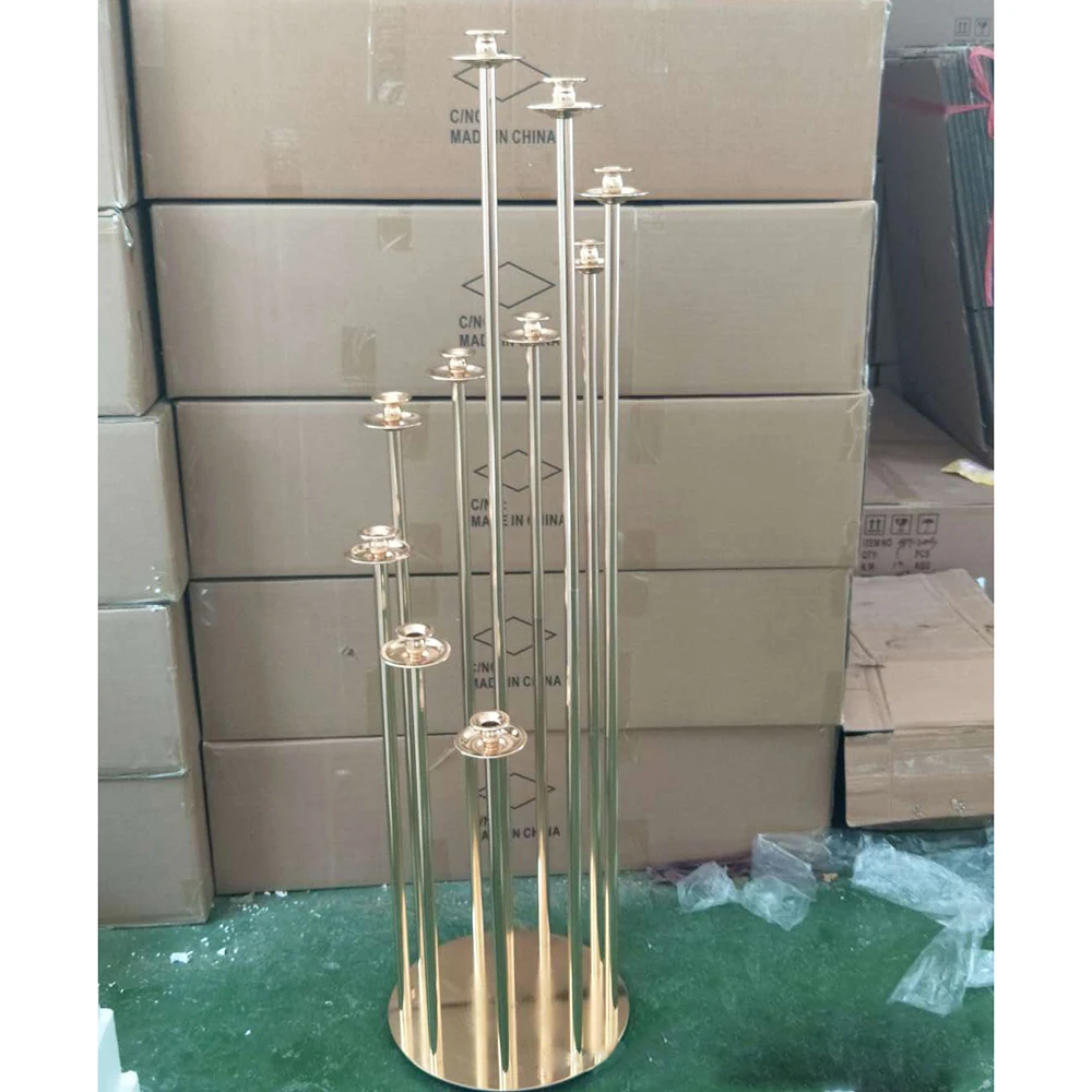 Wholesale Beautiful Gold Led Lamp Floor Stand Event Decoration Equipment
