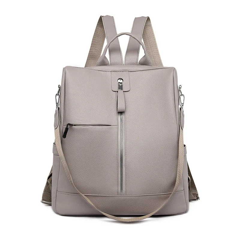 mini backpack women pu leather shoulder bag for teenage girls kids multi-function small bagpack female ladies school backpack
