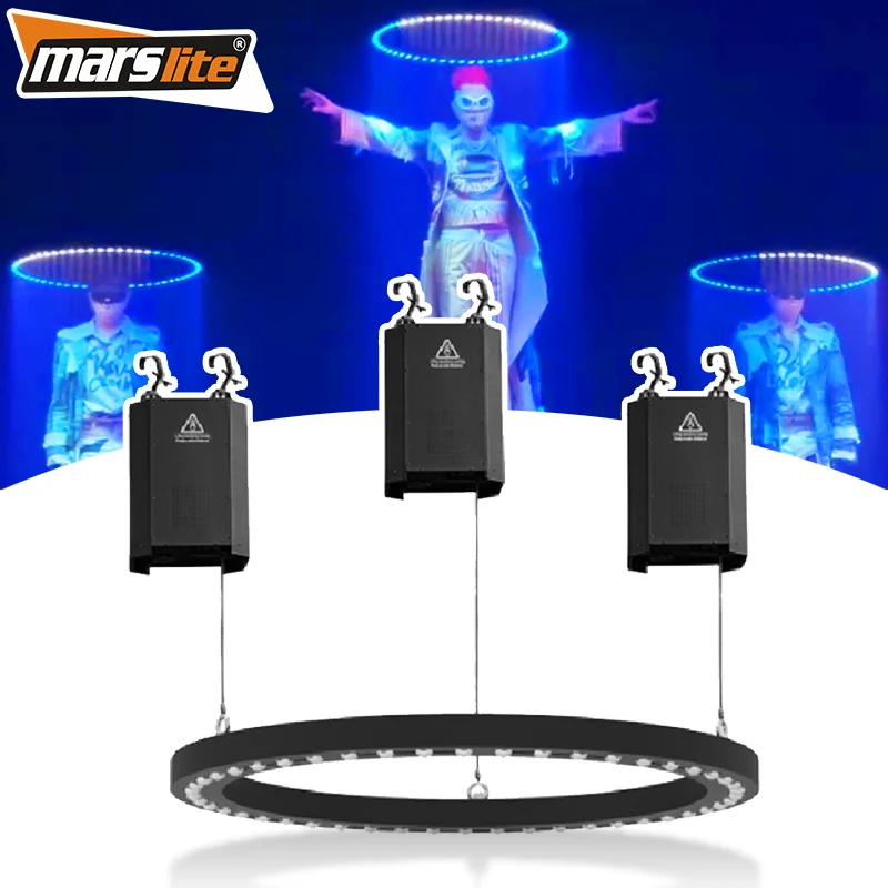 Winch Led Kinetic Lighting Kinetic Beam Ring Stage Lighting Equipment 48*15w Kinetic LED Ring for DJ Disco Bar Night Club