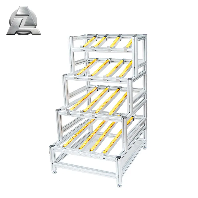 2024 latest design industrial modular t slot linear profile fluent shelf storage shelves heavy medium sheet metal