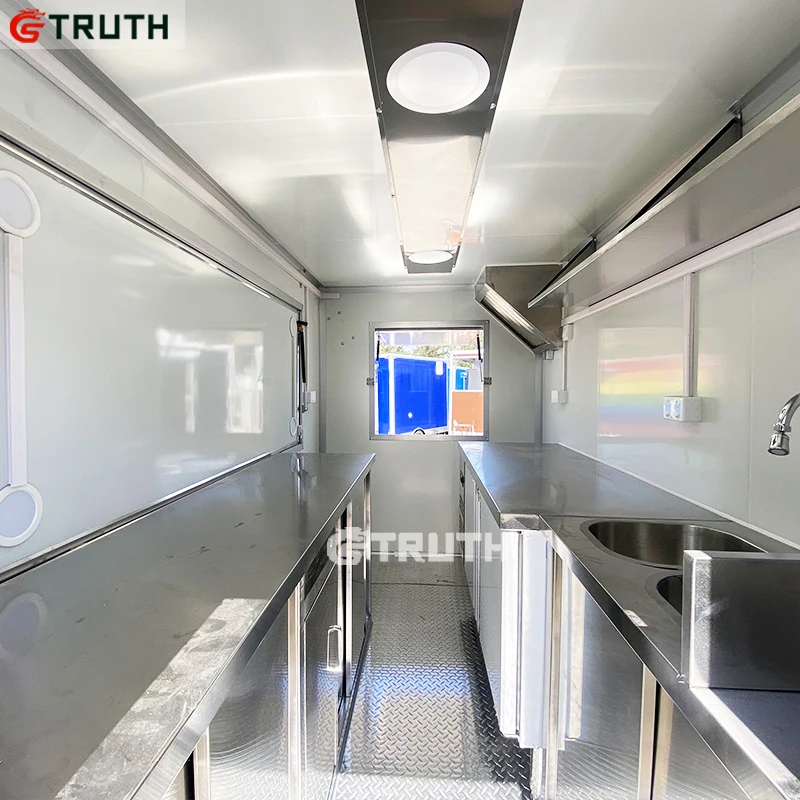 custom small food truck fast food trailer hot dog food car for sale