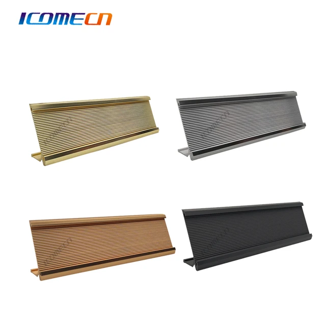 Personalized Office Name Plate Desk Ribbed Holder