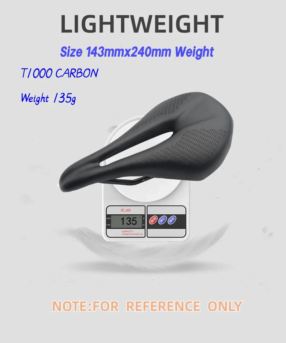 Leather Carbon Saddle MTB/Road 143/155MM Bike Saddle Super Light Leather Carbon Cushions Carbon Rails Bicycle Seat Bike Seat