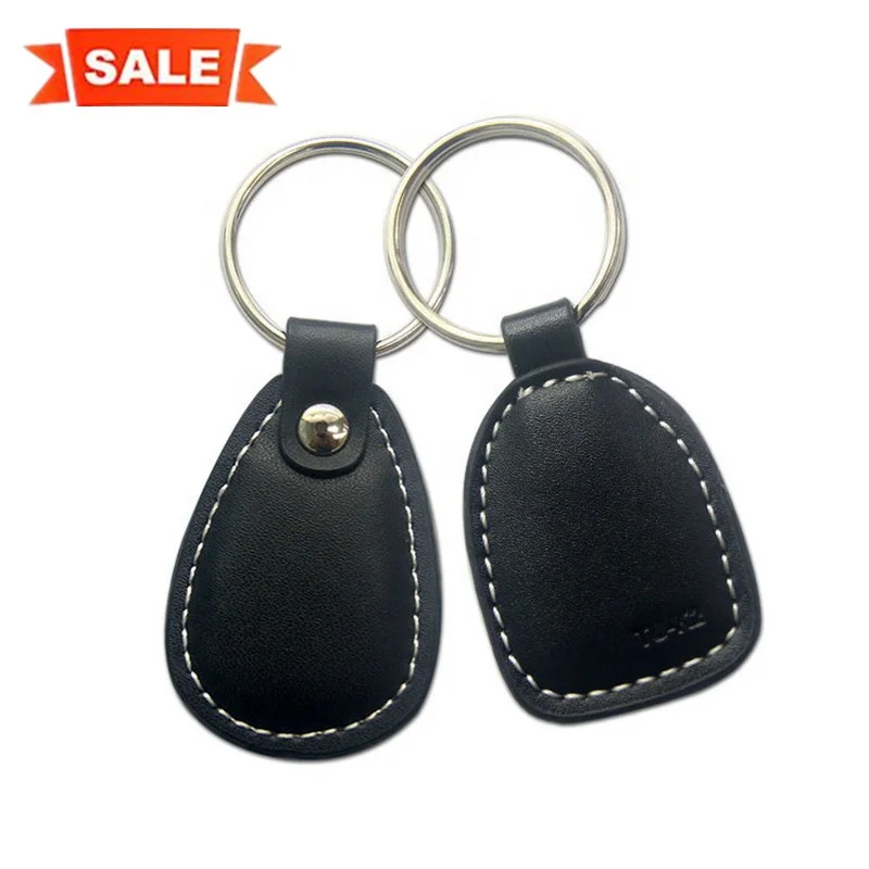 125 кГц 13,56 МГц UHF водонепроницаемый перезаписываемый бесконтактный NFC RFID кожаный брелок для контроля доступа