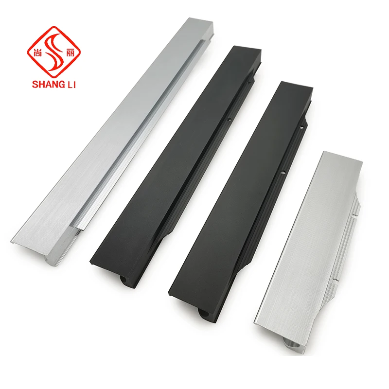 Modern Bedroom Furniture Door Pulls Black Gold Silver Drawer Kitchen Cabinet Handles Wardrobe Cupboard Handle Metal Part