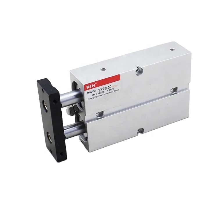 Стандартный двойной поршневой направляющий тип, маленький воздушный цилиндр из алюминиевого сплава, двойной стержень, двойной стержень, пневматический цилиндр двойного действия