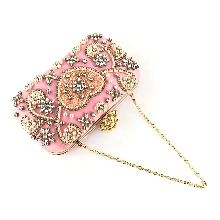 Роскошный вечерний клатч ручной работы с бусинами для свадьбы