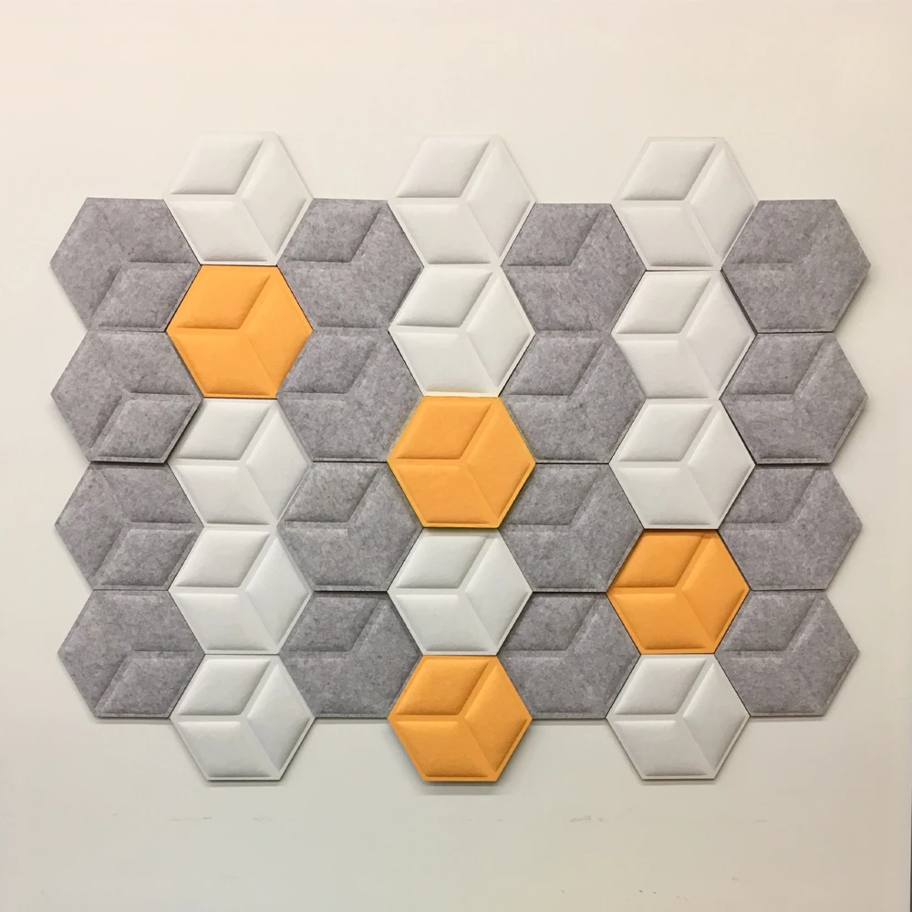 Recording Studio Wall Soundproof Board Self-adhesive Fireproof Pet Polyester Fiber Acoustic Panels With Sticker