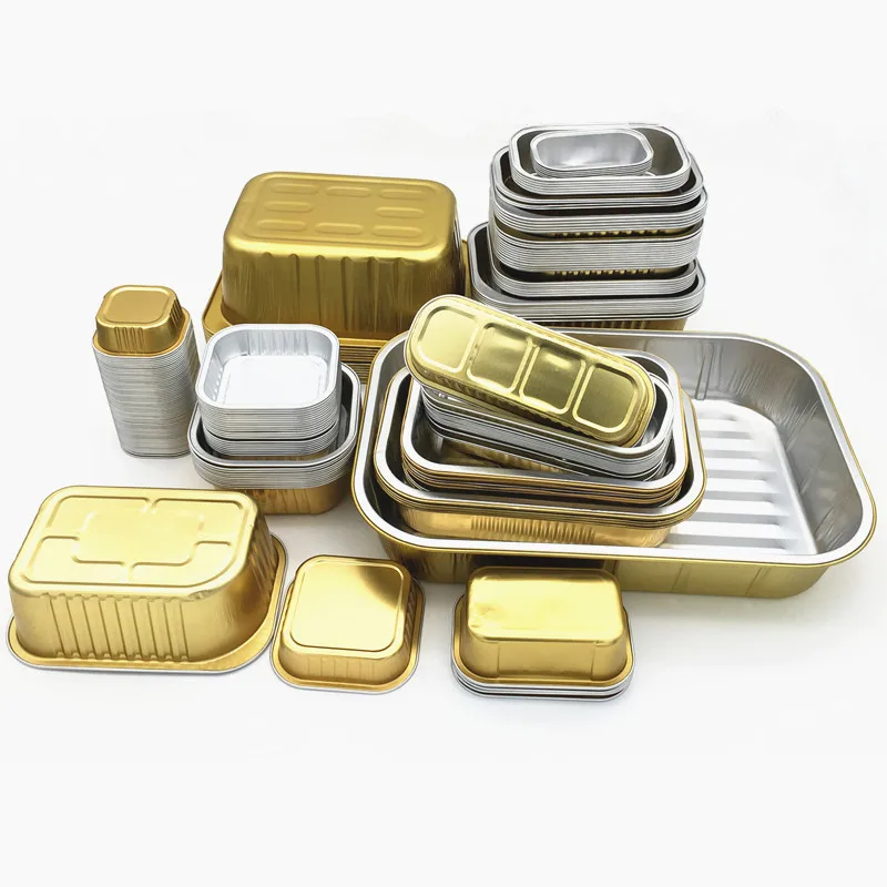 OEM & ODM Food grade tight sealing deep aluminum loaf pan rectangular disposable pans with
