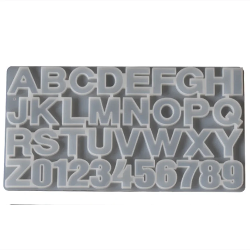 Number 0-9 and 26 English Letters DIY Silicone Mold Nonstick Food Grade Silicone Resin Mould Silicone DIY Ornament