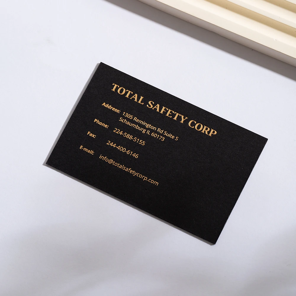 Wholesale custom logo cotton texture paper full color printing foil stamping luxury business thank you cards