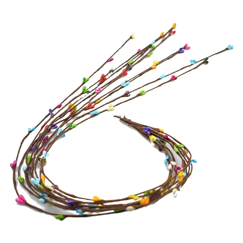 
1pc 40cm Artificial Wreath Small Berry Rattan Flower Garland Material DIY Craft Headband Decor Accessories 