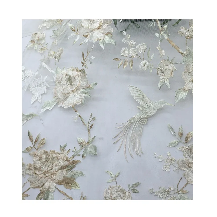 Перфорированная ткань хит продаж цифровая кружевная вышивка для