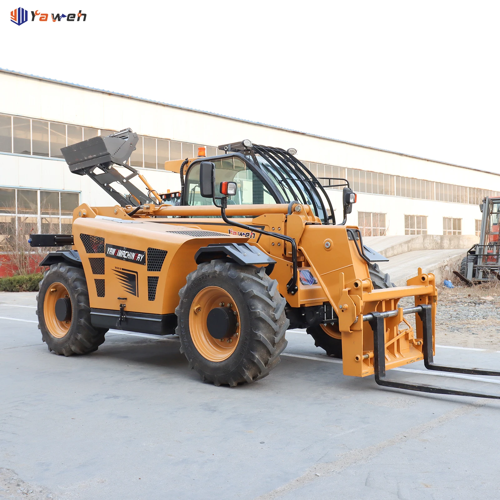 Yaweh 3ton Diesel Forklift Telehandler with 7 Meter Telescopic Boom Wheel Loader and Gearbox Core Components 1 Year Warranty