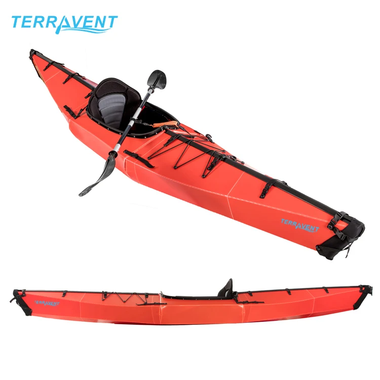 
Amazon Top Seller 2021 New Arrivasl Chinese Cheap boat Plastic Foldable fold Ocean sit on Kayak price with Paddle for sale 