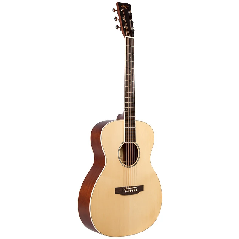 Recordingking FF-39 елового Топ, одноцветное красное дерево задняя для ношения в руках или сбоку из однотонной 39 дюймов OM акустическая гитара с сумкой в комплекте