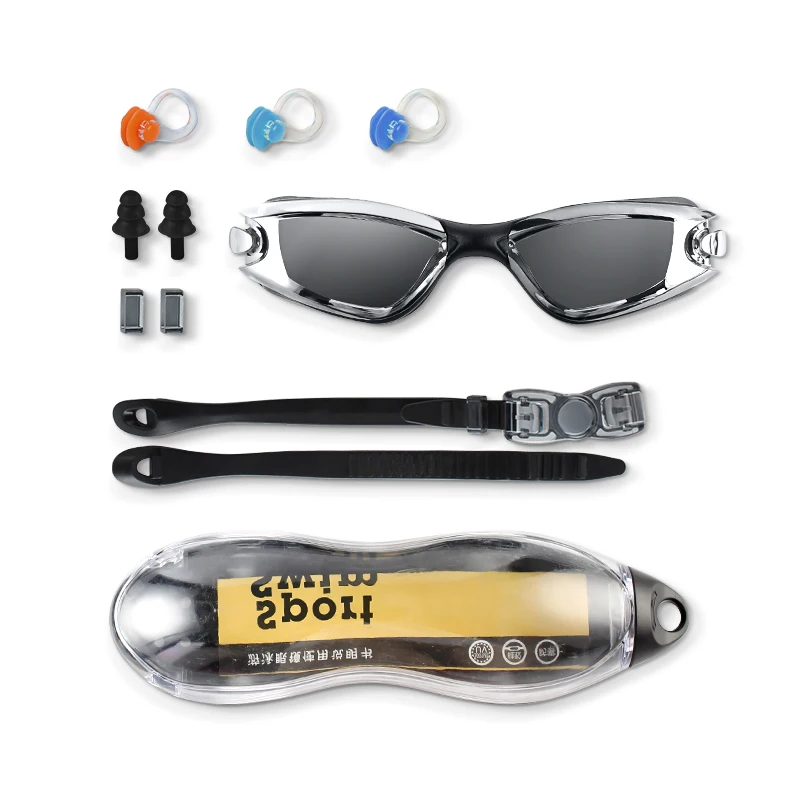 Chinese factory OEM logocolor fashion Swimming one piece silicone frame glasses swim goggles for adult factory direct sale price