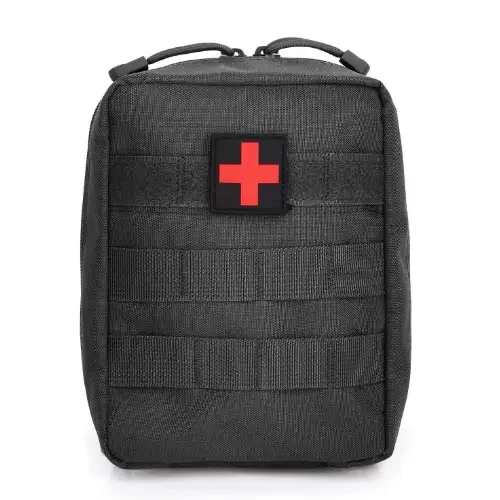 Anthrive Durable 600D Nylon Black First Aid Kit Ifak Tactical Rip Away Utility EMT Empty Medical Emergency Trauma First Aid Bag