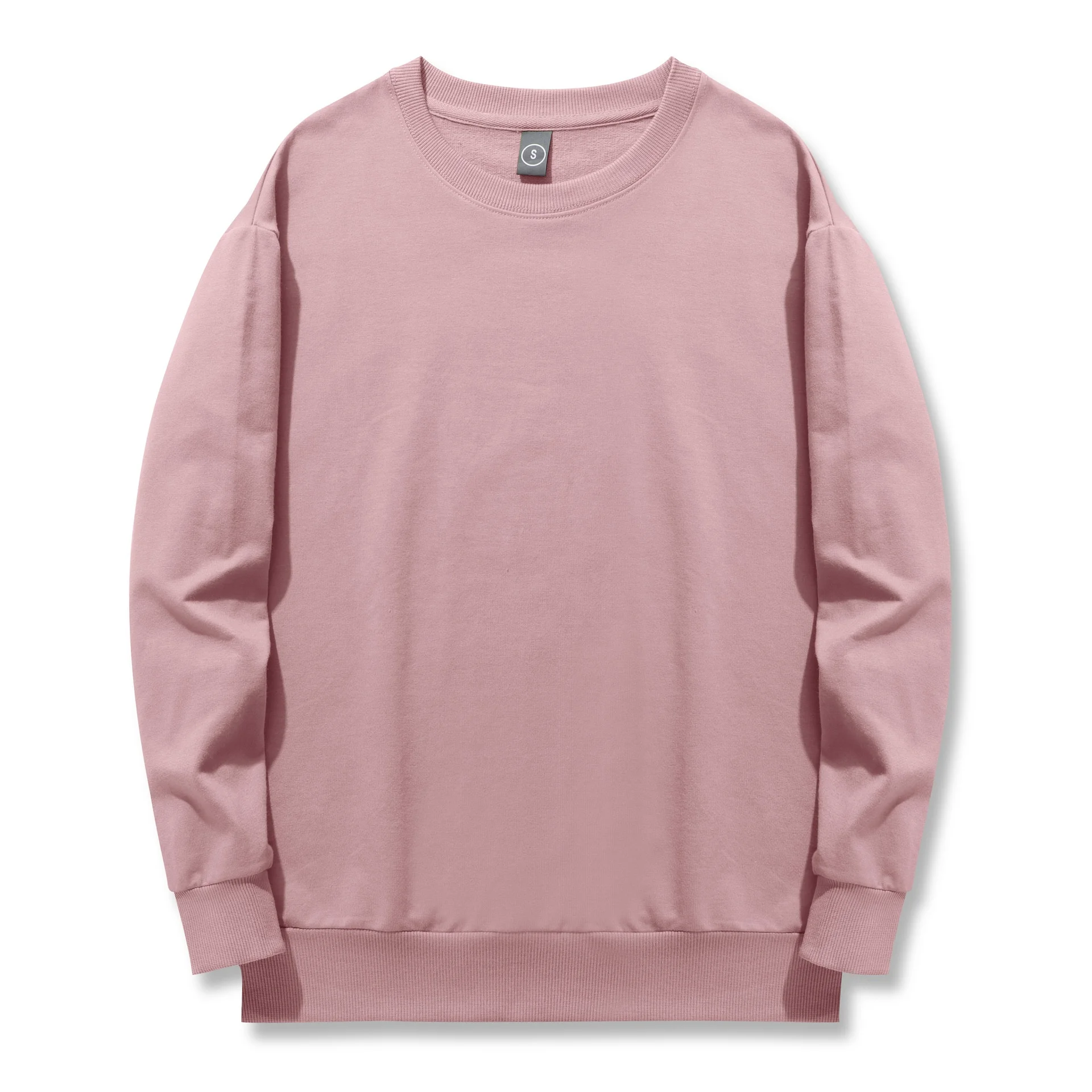 
17Bettex supply ready to ship custom logo 100% cotton 320g womens crewneck sweatshirt sweatshirts ladies sweatshirt for women 
