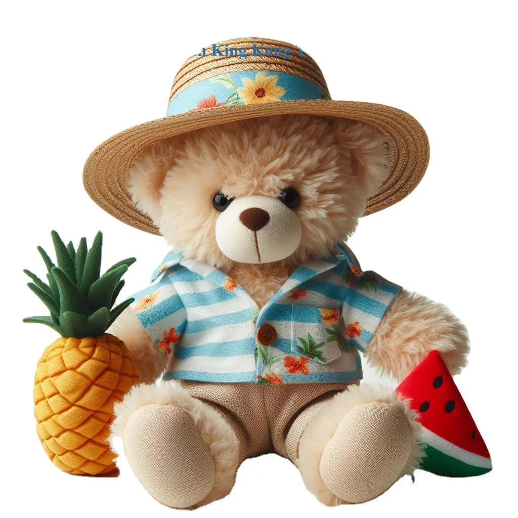 Summer Collection Teddy Bear Lovely fashion cushion soft ultra light friendly companionship play plush toys for girls and boys