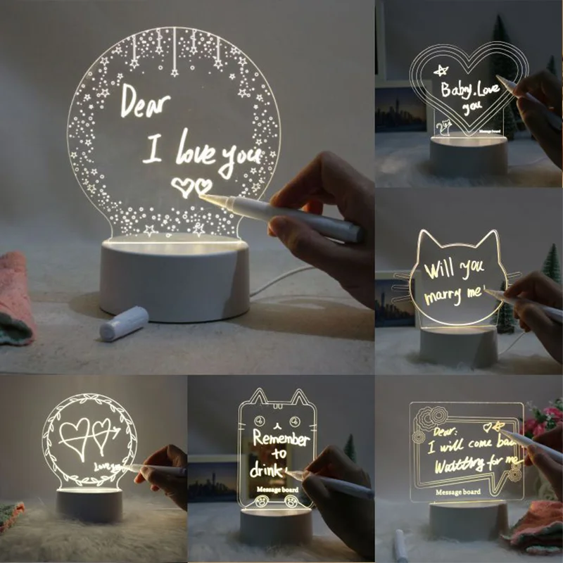 Wholesale Unicorn Night Light LED Acrylic Lamp Gift Nursery Table Lamp 3D Night Light