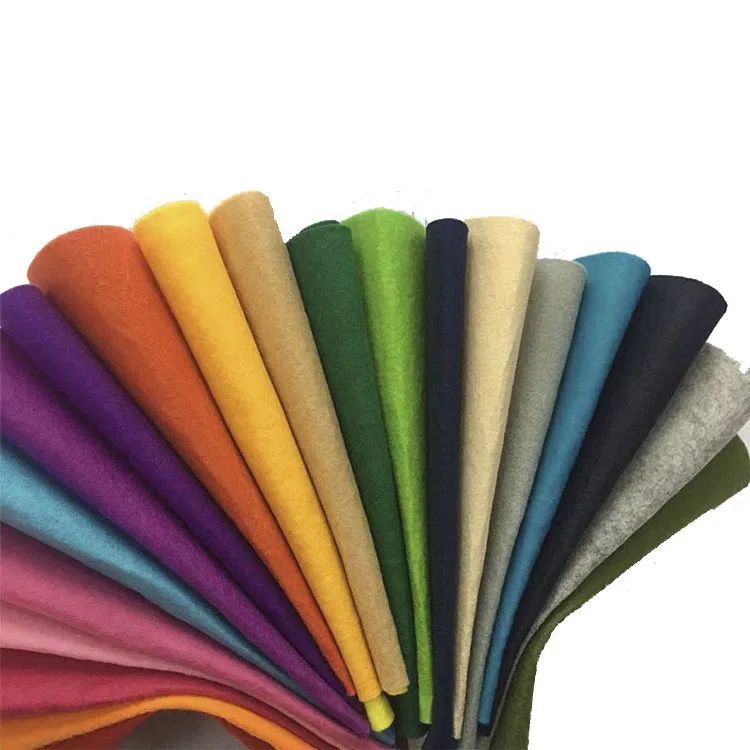 High Quality Thickness Assorted Colorful Craft Polyester Felt Non Woven Fabric Roll