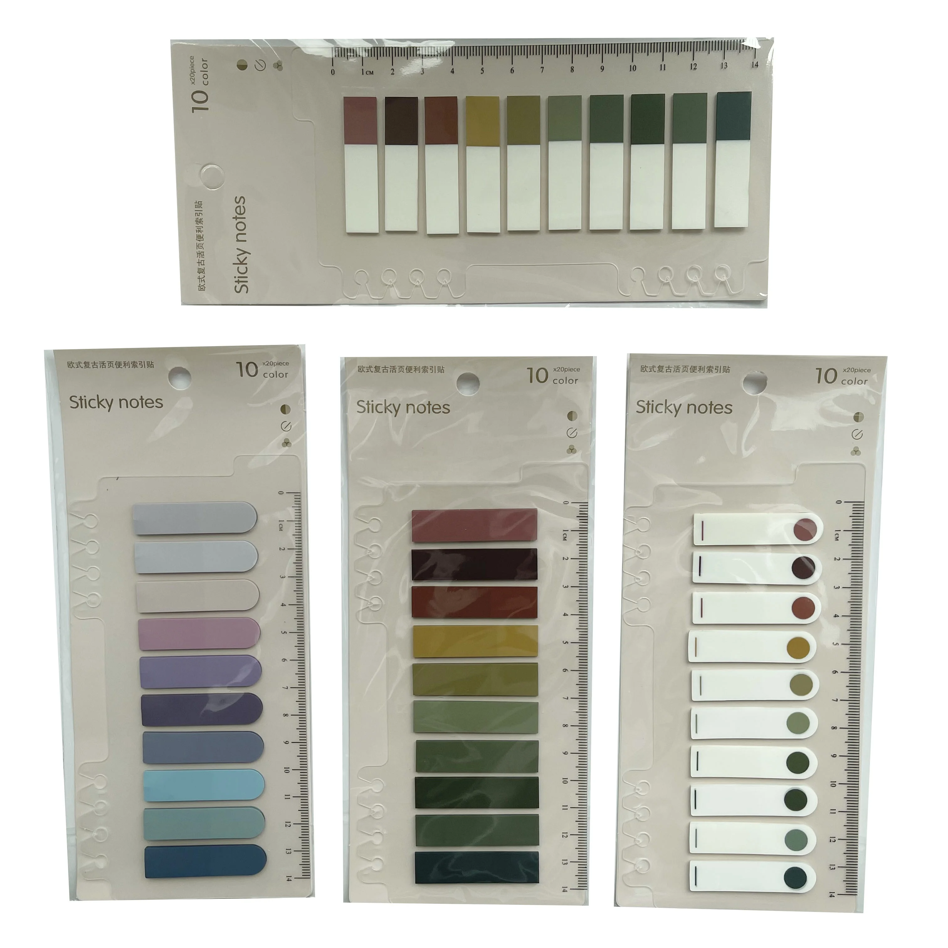 Writable and Repositionable File Flags Morandi Pages Markers Book Labels