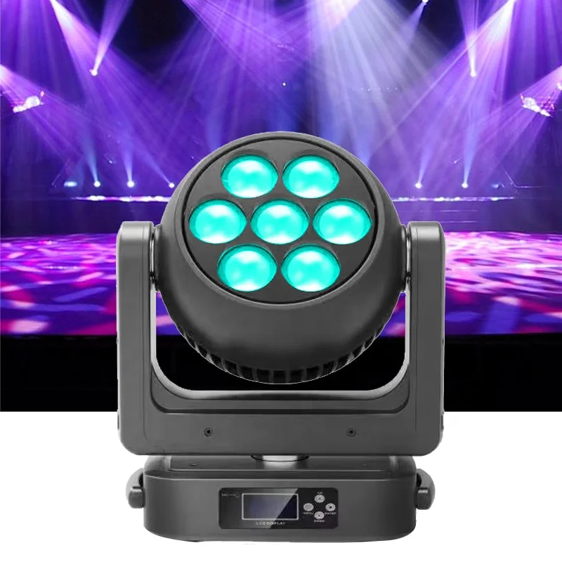 7*60W RGBW 4in1 Disco LED Beam Moving Head Light DJ Lighting