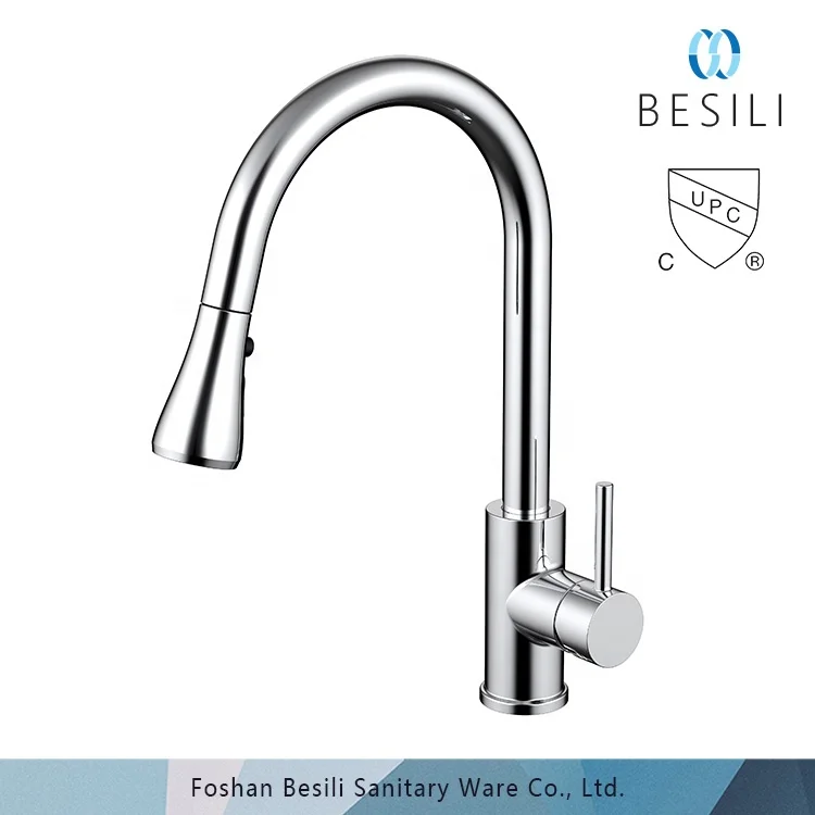 Sanitary ware cupc certificate pull out kitchen mixer tap zinc alloy handle brass body kitchen faucet 7880
