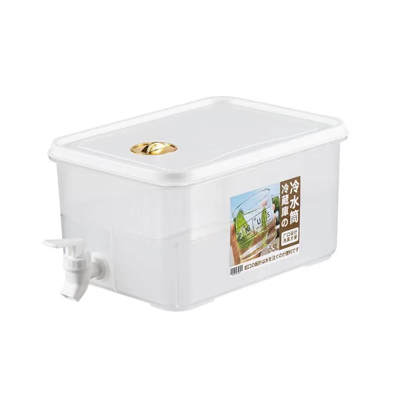 Wholesale Household 5l Iced Beverage Dispenser Refrigerator Cold Water Kettle With Faucet Large Capacity Plastic Beverage Pot