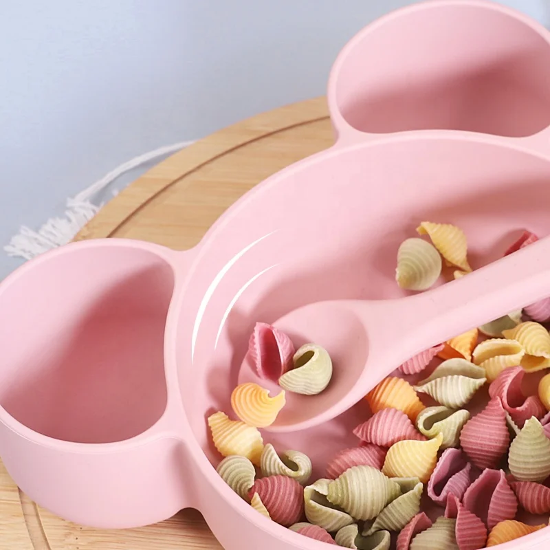 Wellfine New Design Food Grade Baby Plates and Bowls Kids Dining Feeding Bowl Custom Silicone Baby Suction bowl