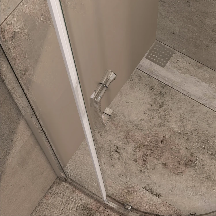 New Trend Bathroom Folding Hinged Tempered Glass Shower Partition Sliding Door Chrome Alum Bath shower Enclosure Room Cabin