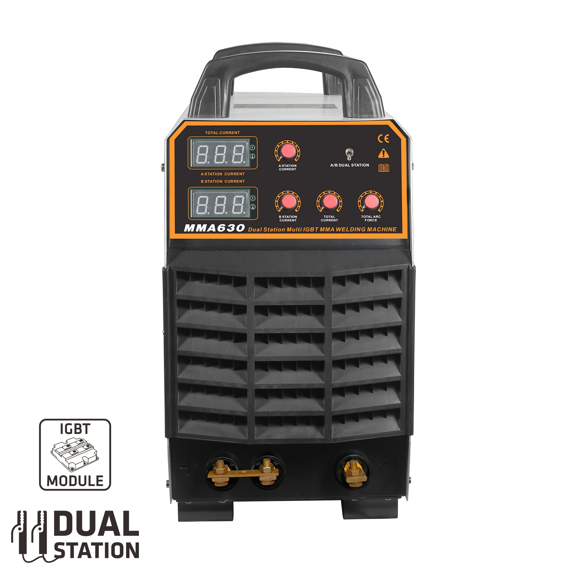 Industrial Heavy Duty 3Ph 380V Dual Station IGBT Module Inverter MMA Welding Machine MMA ARC Welder MMA-630Amp