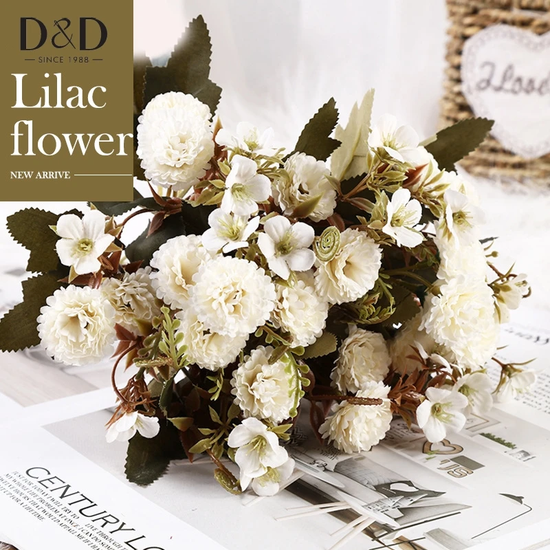 real touch high quality clove peony artificial rose flowers landscaping wedding decoration valentines artificial flower bunch