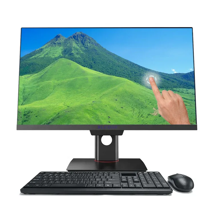 New 23.8-inch Core i3 desktop laptop touch computer All in one PC personal office computer full set with camera  All in one
