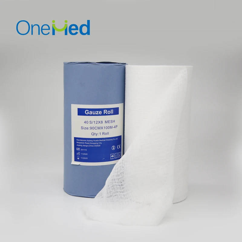High Quality surgical gauze roll mesh 4 ply gauze roll 36' x 100yards
