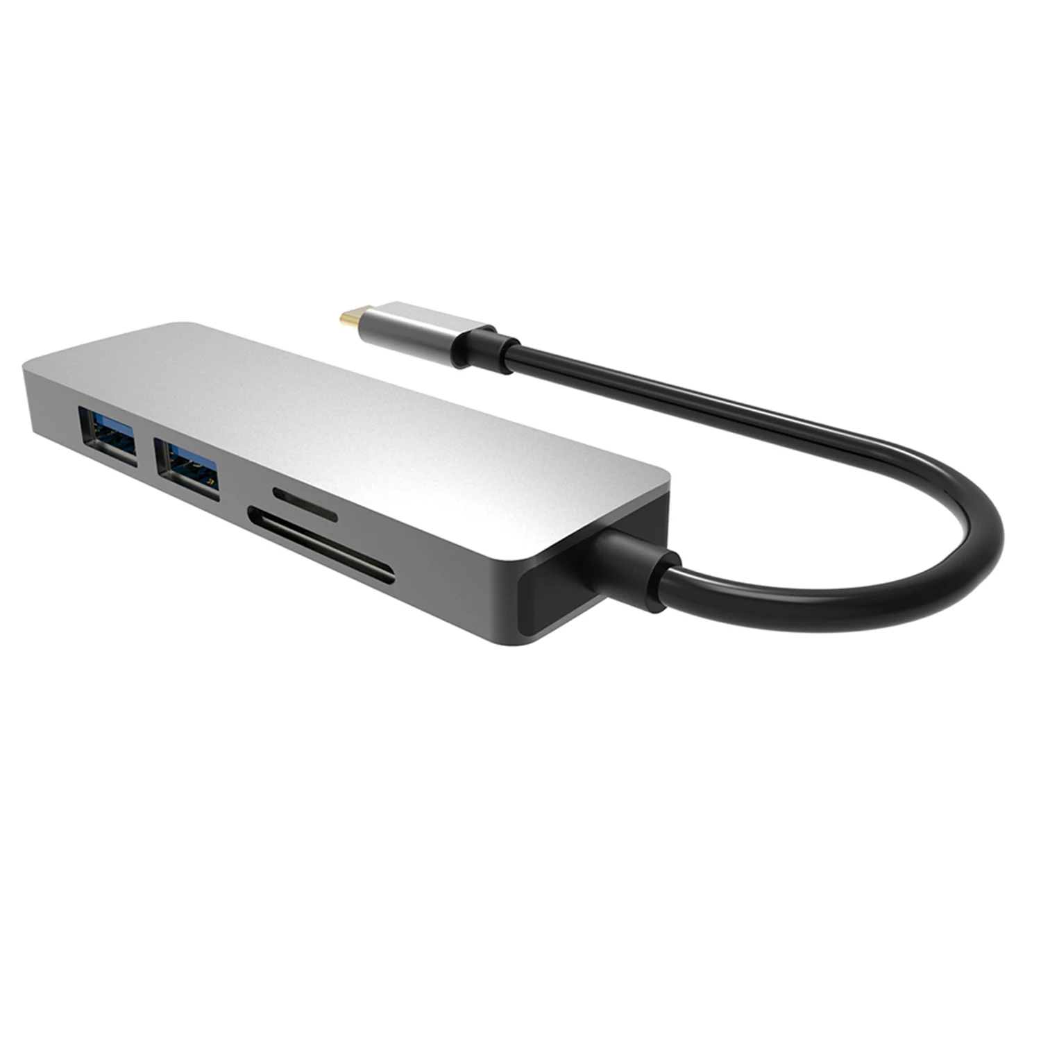 5 In 1 USB Type C Hub with HDMI TF Card Reader USB Type A Adapter Male To Female 8K Audio Extender for Laptop