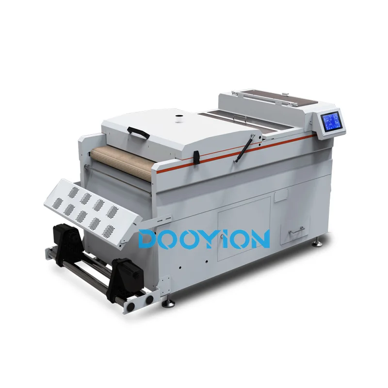 2024 NEW ARRIVAL 60cm dtf shaker and dryer automatic touch screen drying curing powder shaker dtf 60 with conveyor belt