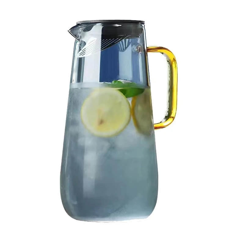 Cold Water Clear Jug Glass Drink Ware Juice Glass Jug Tea Pitcher Borosilicate Glass Water Pots & Kettles All-season Sustainable