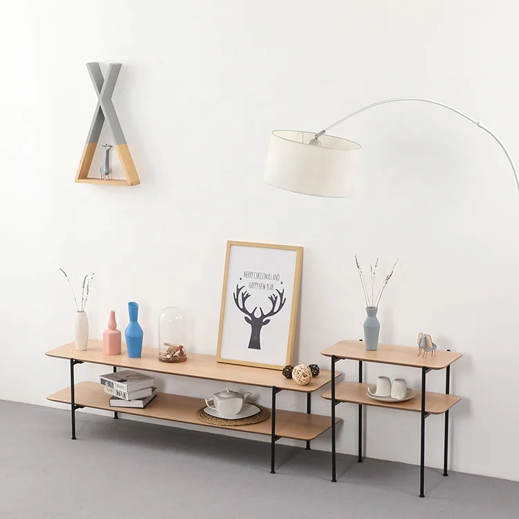 Modern Custom Designs Simple living room furniture shelf MDF painting shelf