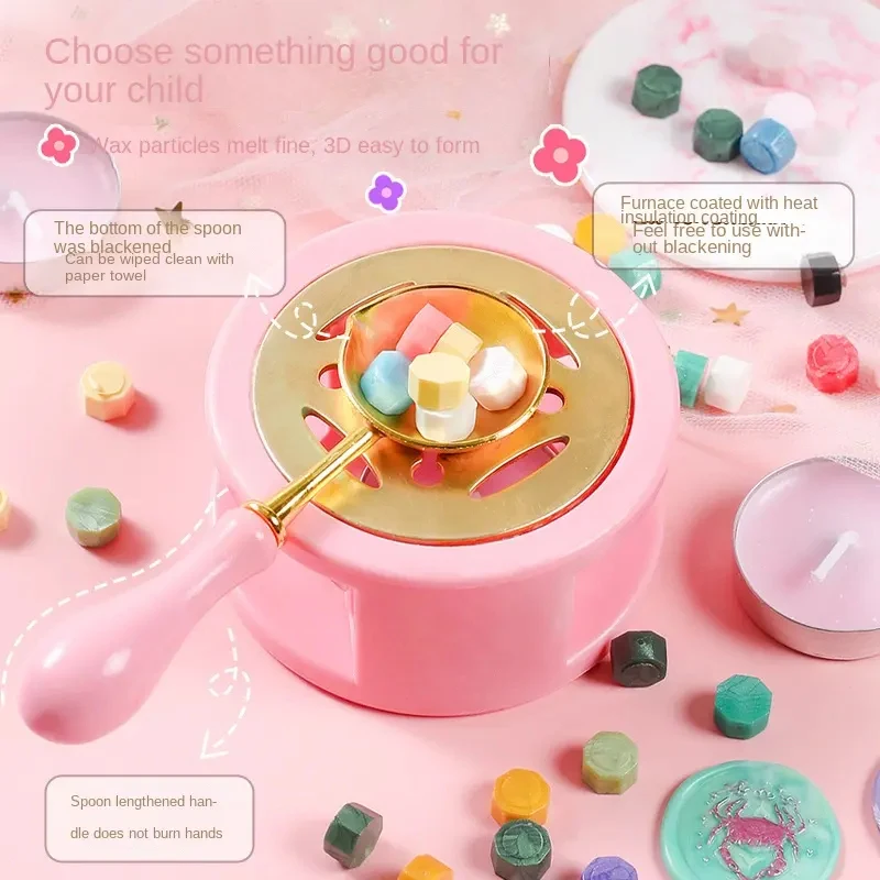 NK Toys Fire paint Seal Set Tool set fire copper head seal hand ledger accessories Goo pan Guka pan stickers