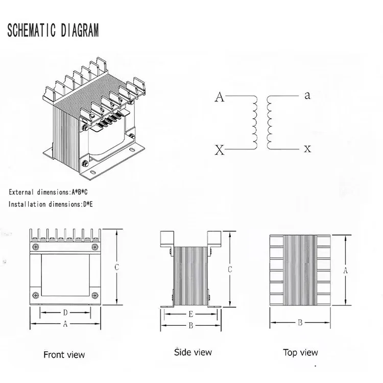Wholesale 24V 15V 9V 100VA Control Voltage Transformer 1000VA 5KVA EI Silicon Steel Iron Core Transformer