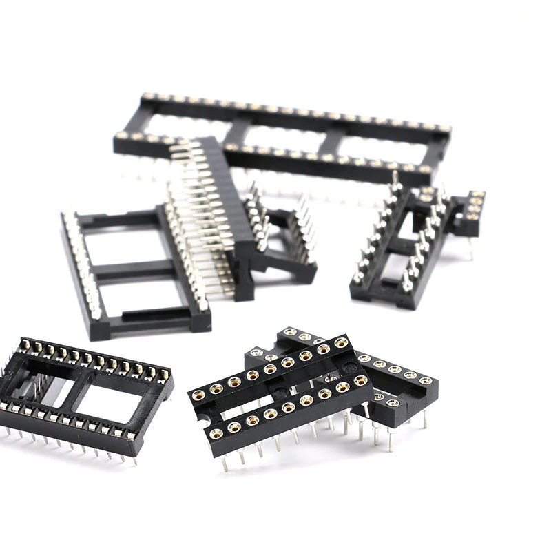 IC розетки 2 54 мм DIP6 DIP8 DIP14 DIP16 DIP18 DIP20 DIP28 DIP40 контактный разъем DIP на возраст 6 8 14 16 18 20 24 28 32 40 pin-код