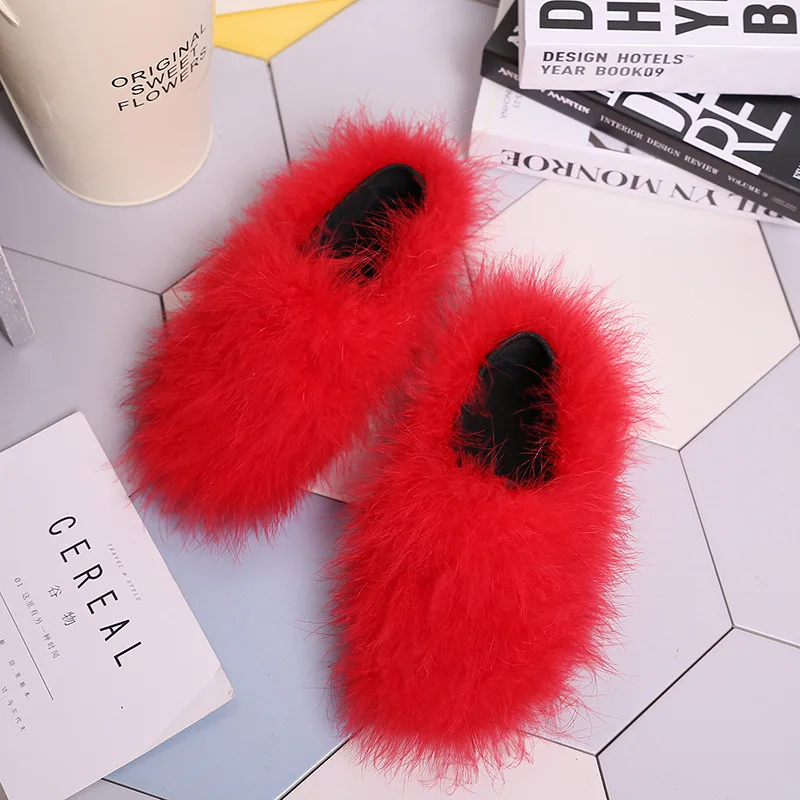 Winter indoor slippers comfortable soft fluffy slippers women indoor