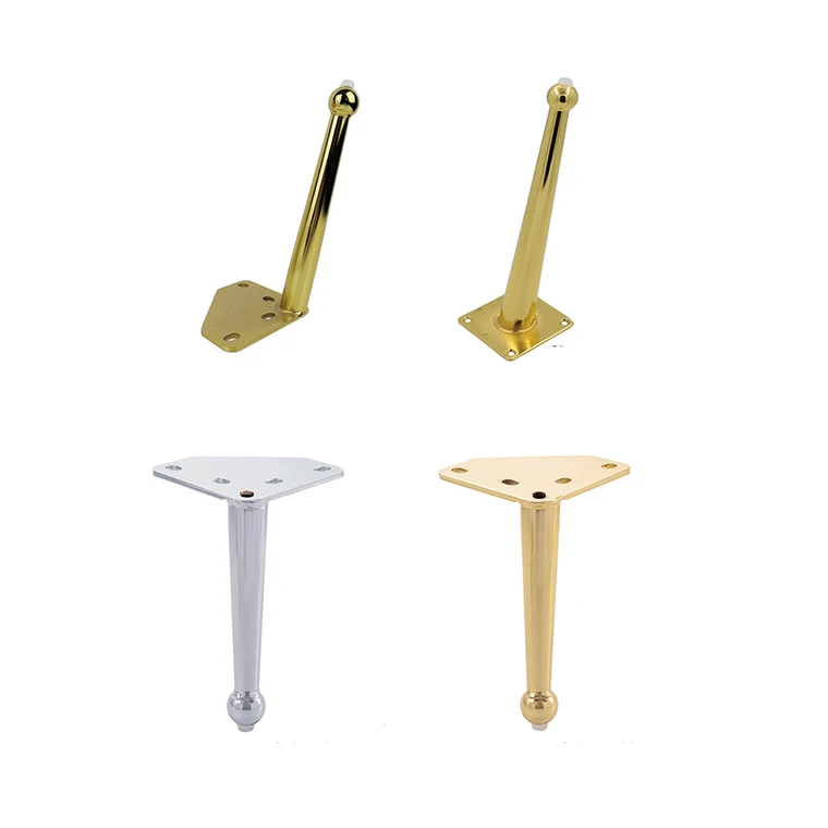 gold modern metal sofa legs feet Tapered iron legs for sofa chair tube furniture legs