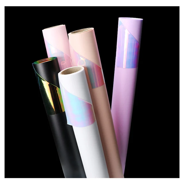 Flower wrapping paper waterproof  two-color magic color film flower shop