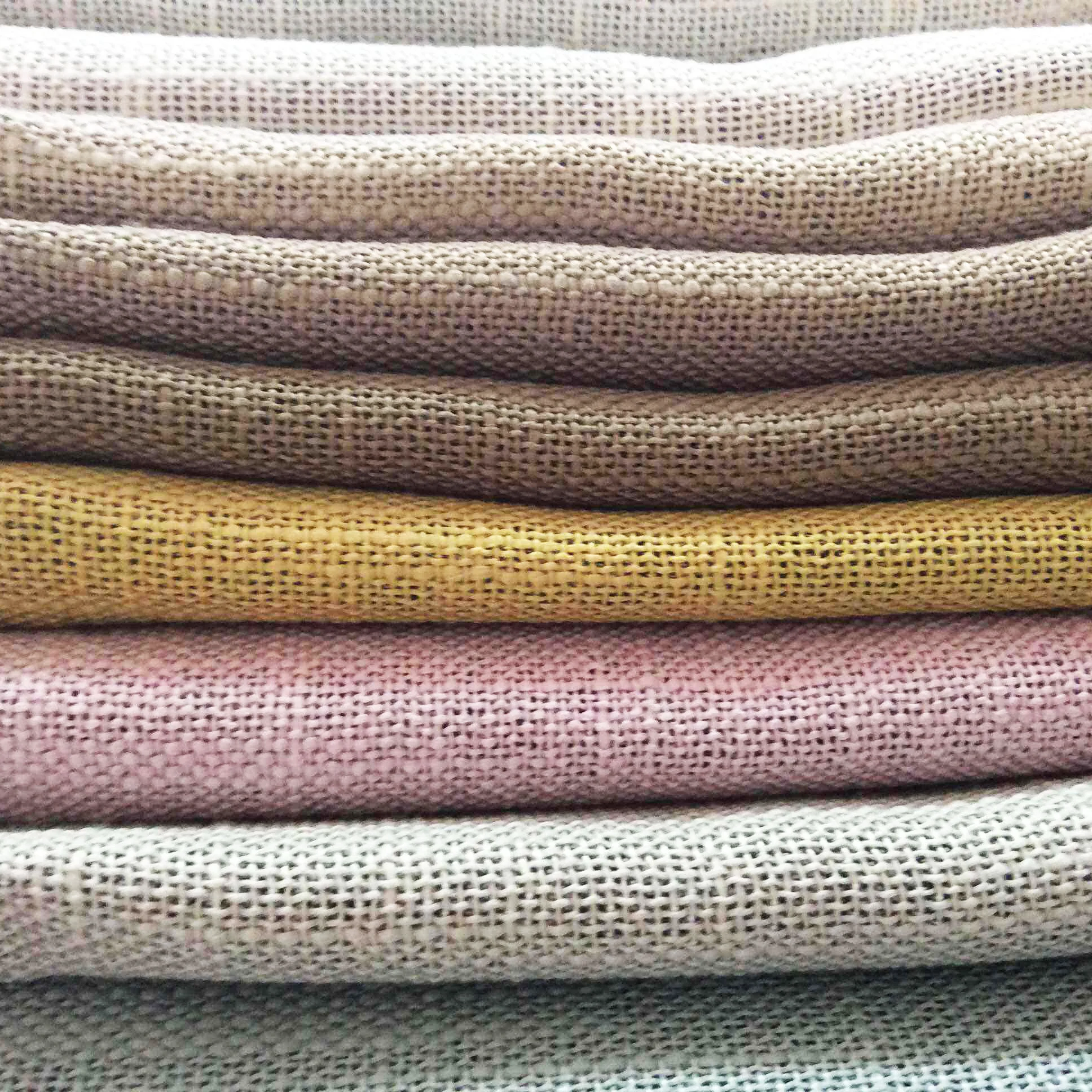 Factory Supply Stock Lot Free Sample Plain Dyed 100% Printing 150cm Pure Linen  Fabric Wholesales