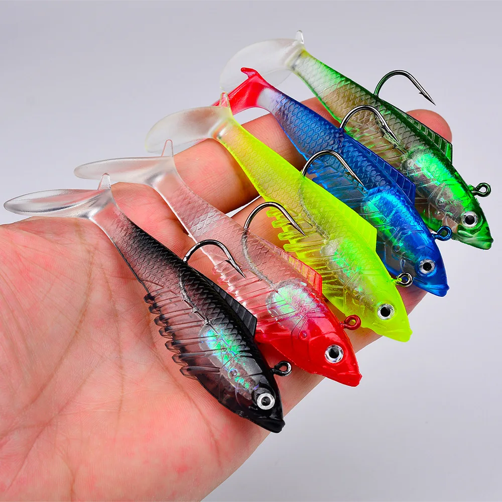 T-Tail Soft Baits JIG head 19g Soft Swimbait Wobblers Lure Jigging Soft Bait Fishing Lures