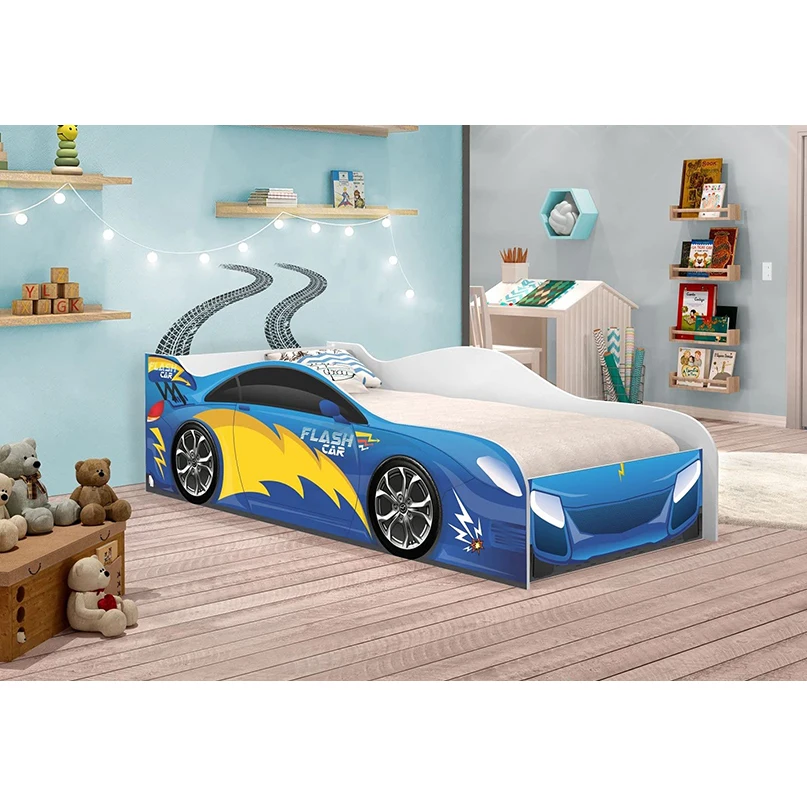 Современная модная детская кровать Winforce в форме автомобиля мебель для спальни
